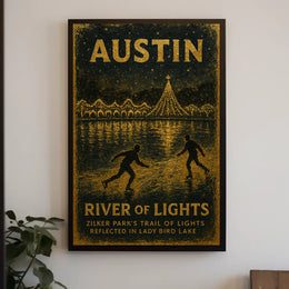 Austin River Of Lights Poster