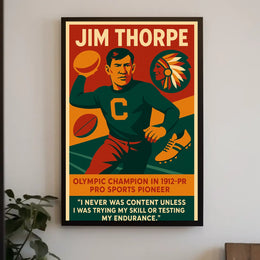Jim Thorpe Legendary Athlete Poster