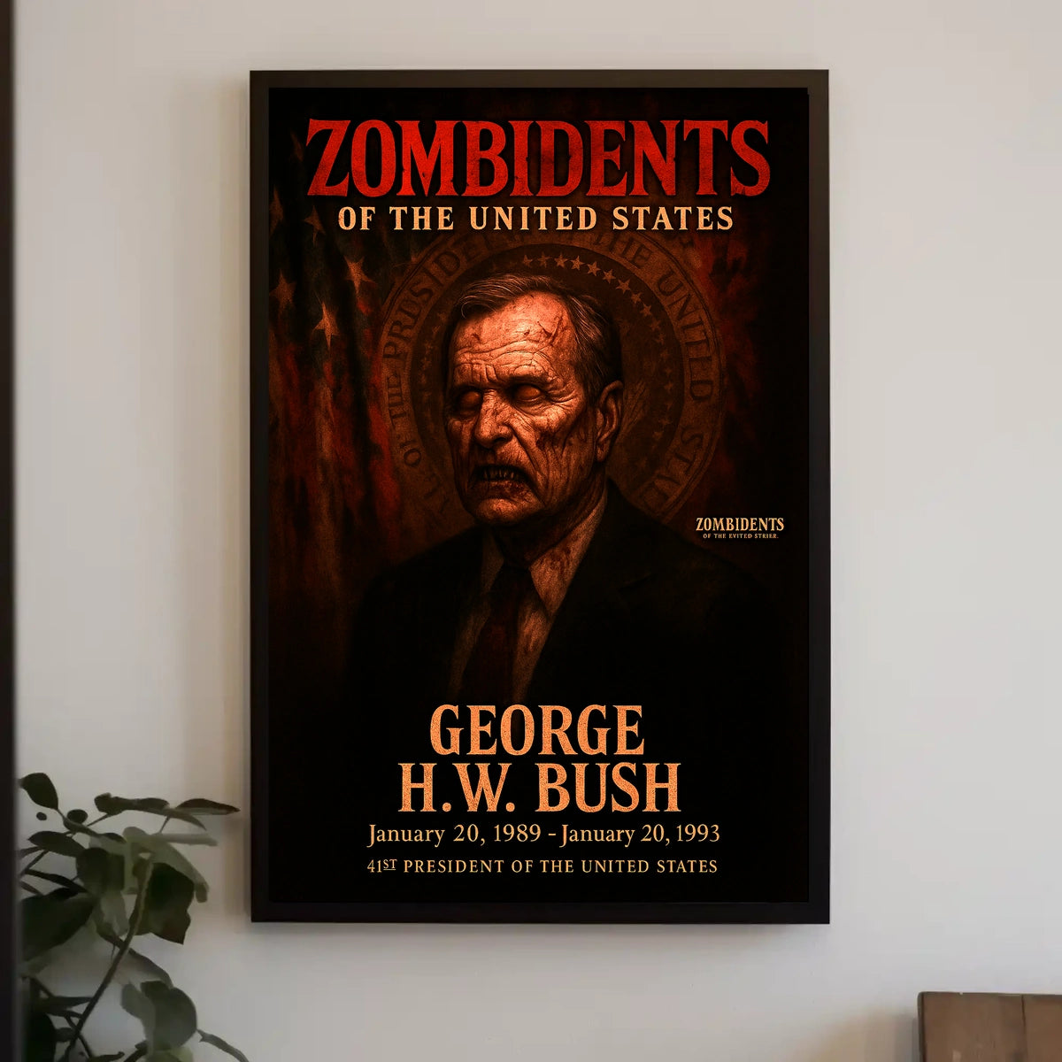 George Bush 41st President of the United States Zombidents Poster Series