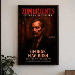 George Bush 41st President of the United States Zombidents Poster Series
