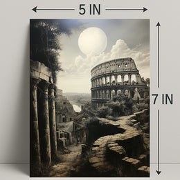 Moonlit Ruins Of Rome Poster