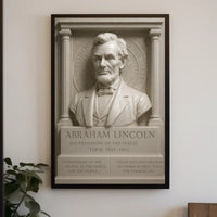 Abraham Lincoln Classical Sculpture Presidential Historical Poster