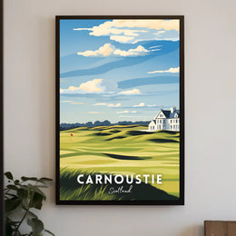 Serene Scottish Golf Course Art: Travel Poster
