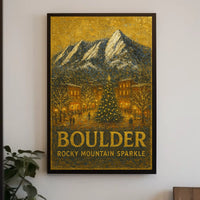 Boulder Rocky Mountain Sparkle Poster