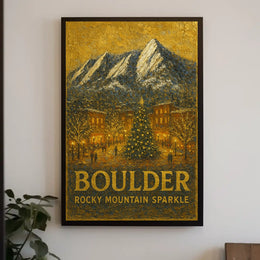 Boulder Rocky Mountain Sparkle Poster