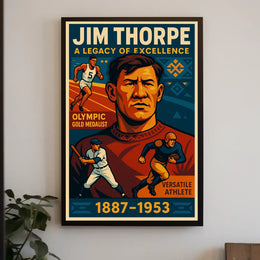 Jim Thorpe A Legacy Of Excellence Poster 18x24 Wall Art