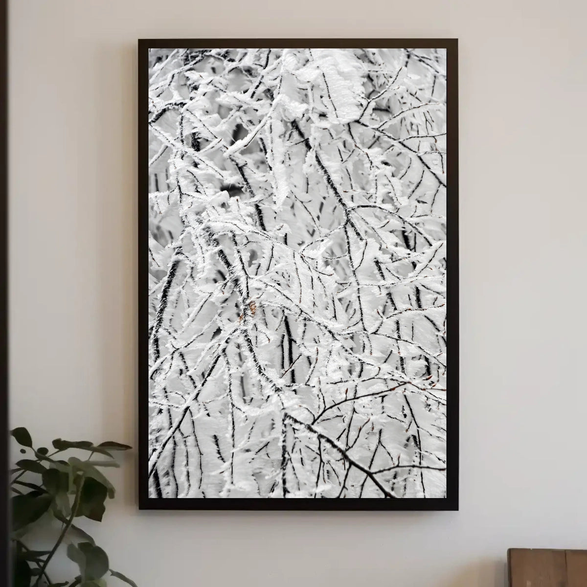 Winter Woodland Serenity: Abstract or Artistic Poster