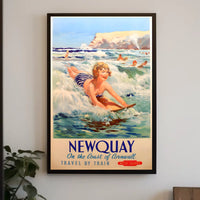 Newquay Travel By Train Poster