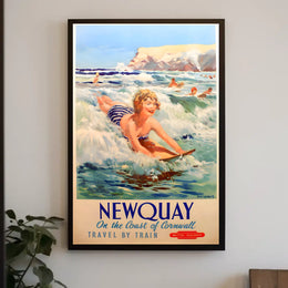 Newquay Travel By Train Poster