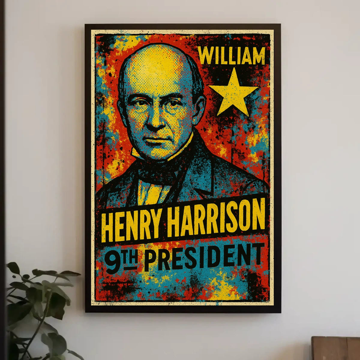 William Henry Harrison 9th President of the United States Graffiti Pop Art Poster