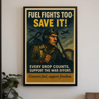 Fuel Conservation In Wartime Poster