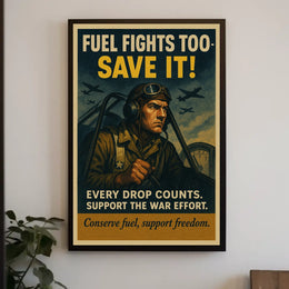 Fuel Conservation In Wartime Poster