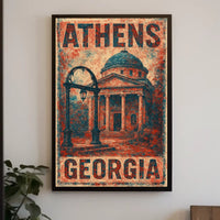 Athens, Georgia Architectural Tribute Poster