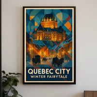 Quebec City Winter Fairytale Poster