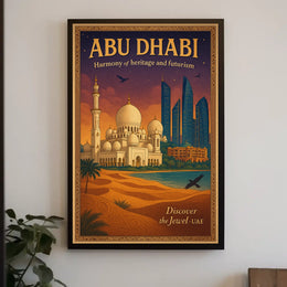 Abu Dhabi Harmony in Architectural Cityscape Urban or Cityscape Poster