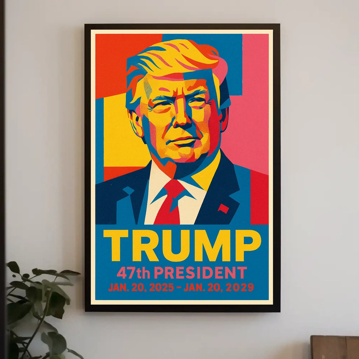 Donald Trump A Modern Icon in Primary Colors Poster