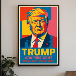 Donald Trump A Modern Icon in Primary Colors Poster