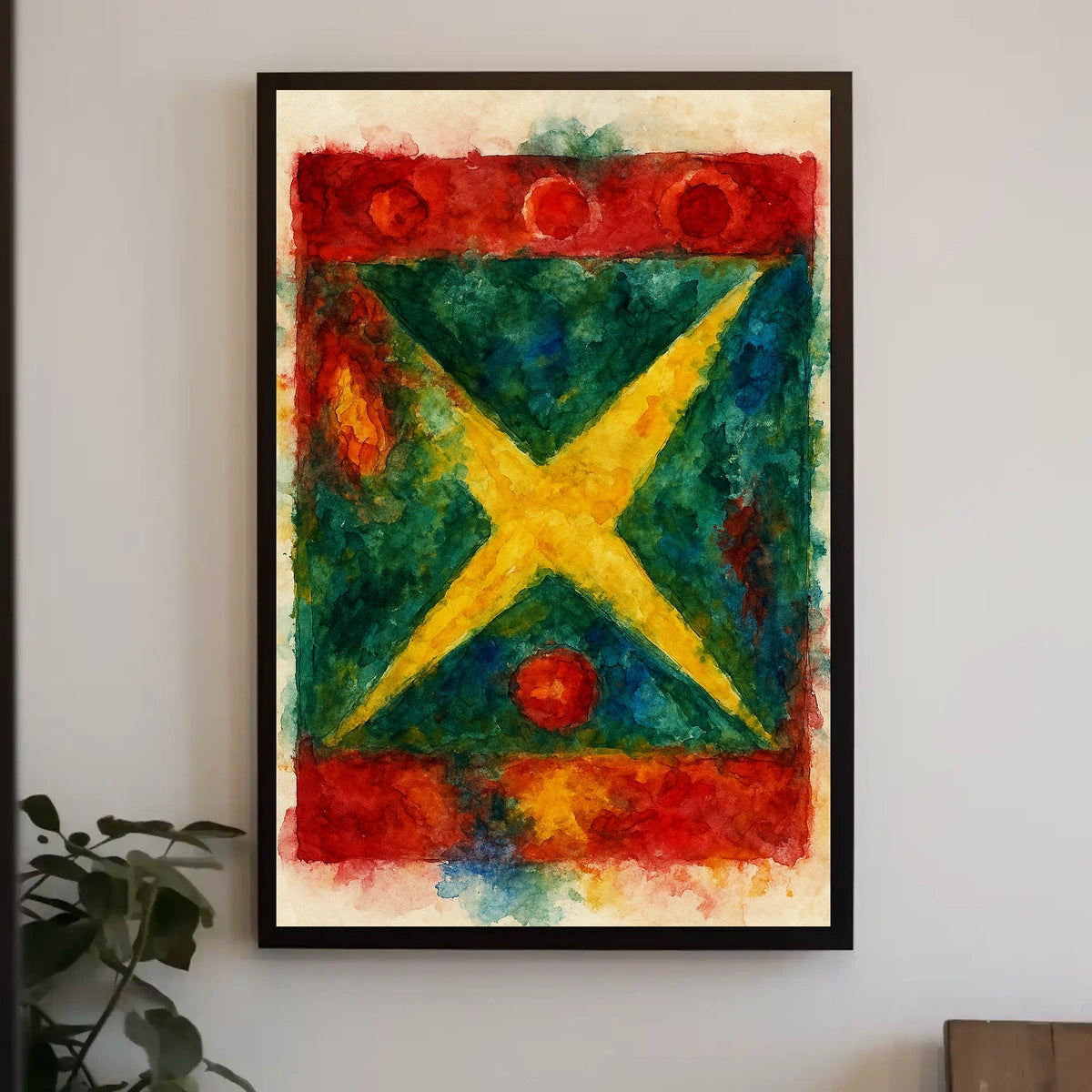 Abstract Watercolor Composition Poster