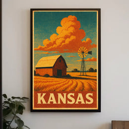 Kansas Countryside Charm Poster