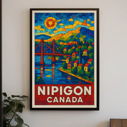 Nipigon Canada Vibrant Mosaic Poster