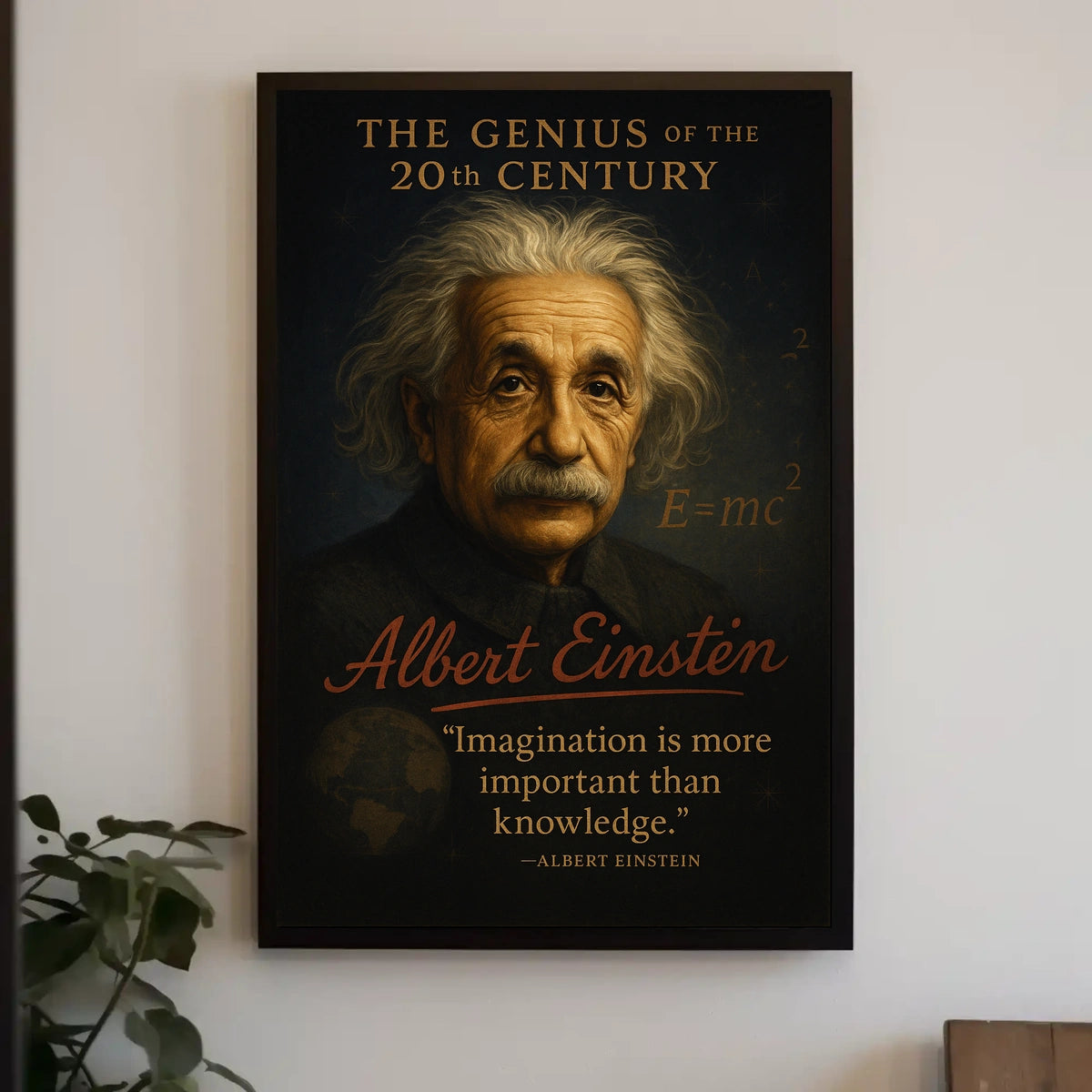 Albert Einstein Inspirational Scientific Art Poster
