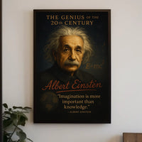 Albert Einstein Inspirational Scientific Art Poster
