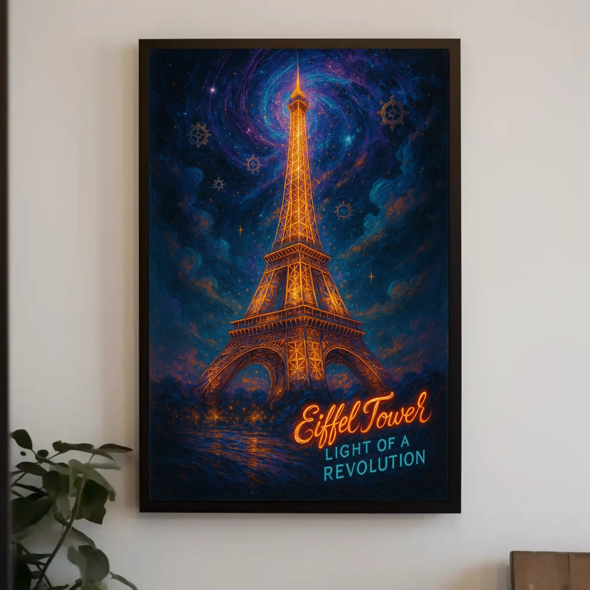 Eiffel Tower Light of a Revolution Poster
