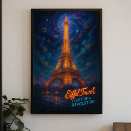 Eiffel Tower Light of a Revolution Poster