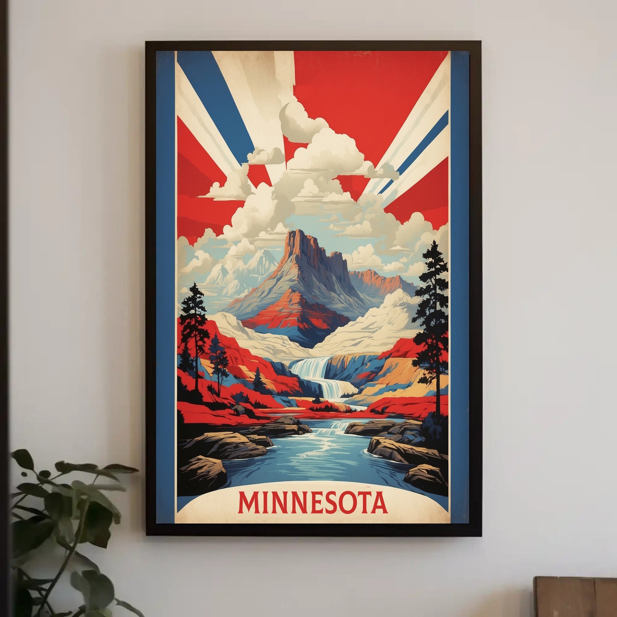 Minnesota Scenic Wilderness in Bold Colors National Park Poster