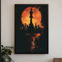 Chess Cityscape Poster
