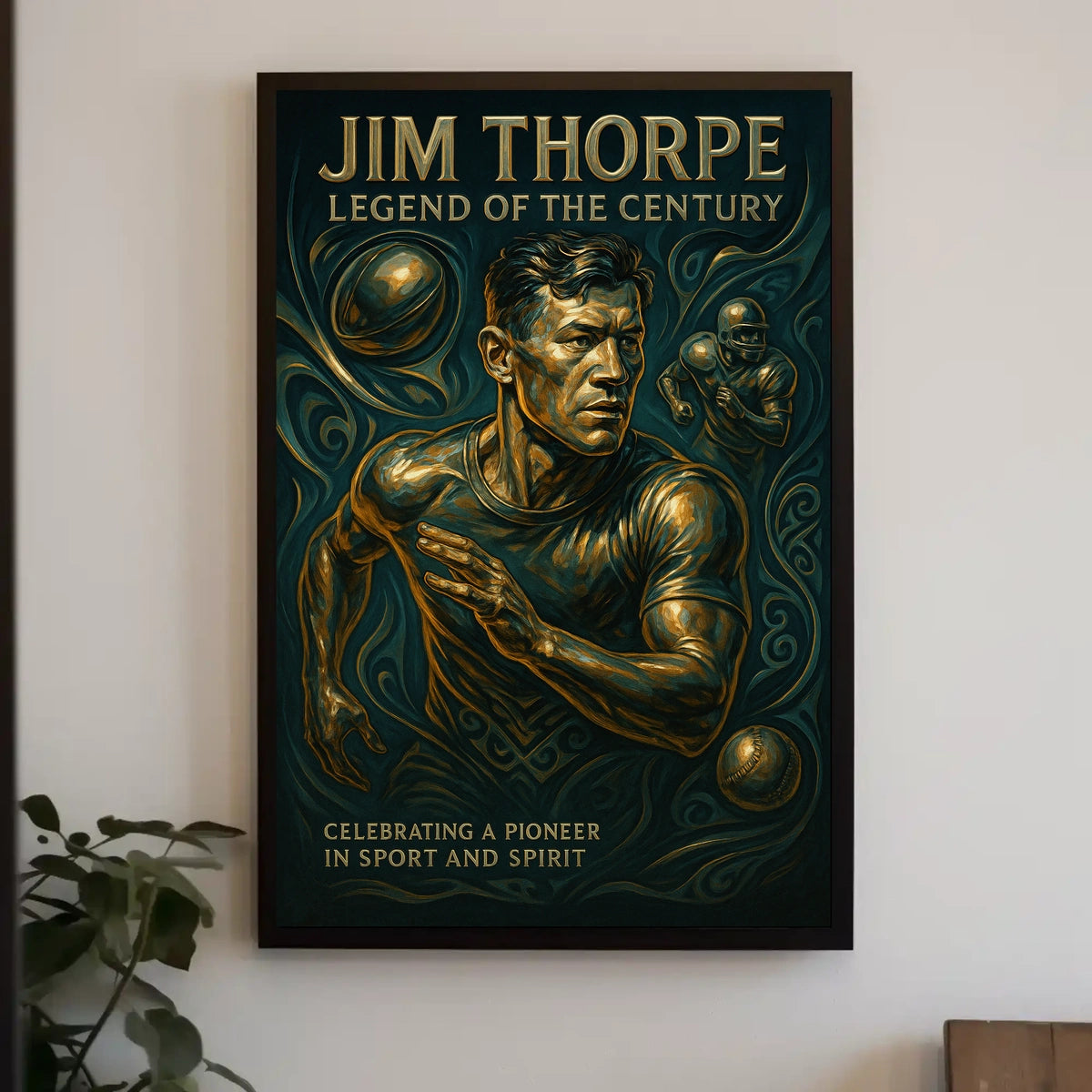 Jim Thorpe Iconic Sports Legend Poster