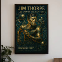 Jim Thorpe Iconic Sports Legend Poster