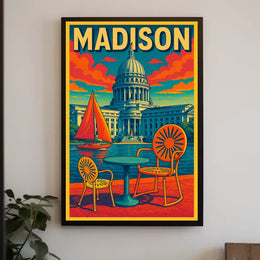 Madison Capitol Scene Poster