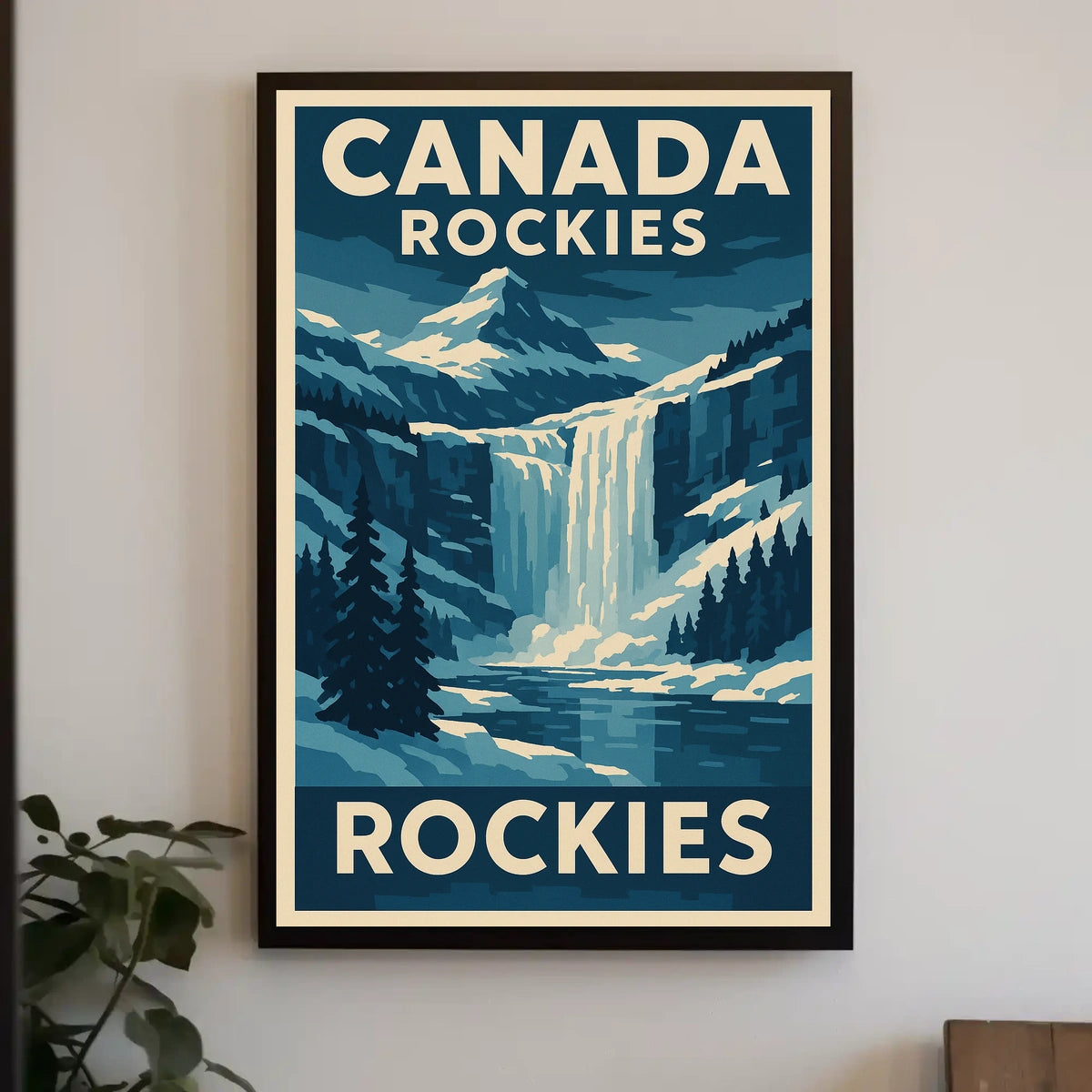 Canadian Rockies Vintage Travel Art Poster