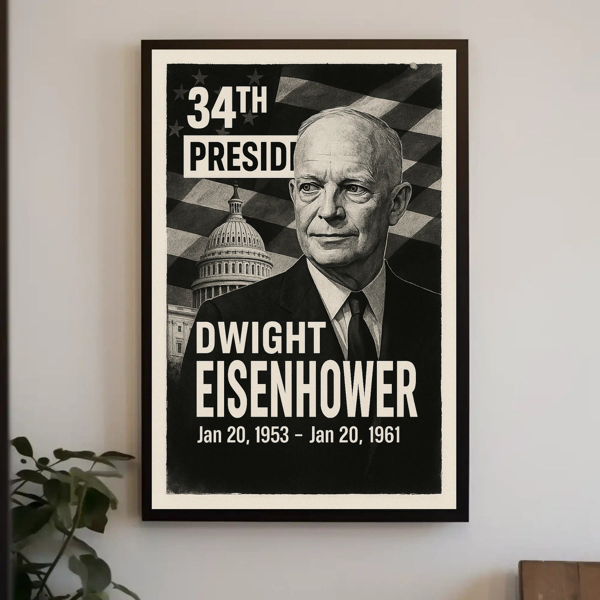 Eisenhower Presidential Portrait: Historical or Presidential Poster