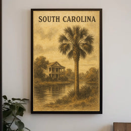 South Carolina Serenity Coastal Charm Decor Lovers Poster