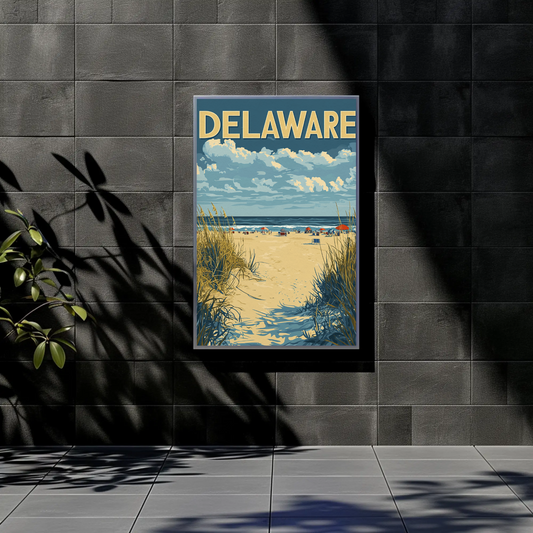 Delaware Vintage Travel Poster