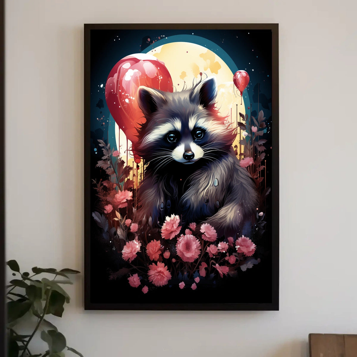 Moonlit Mischief Poster Moonlight Wall Art For Living Rooms