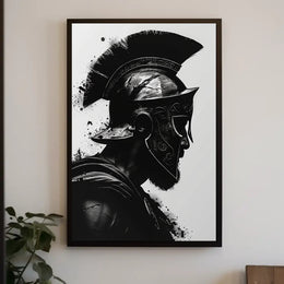 Warrior's Silhouette Poster PosterGoat