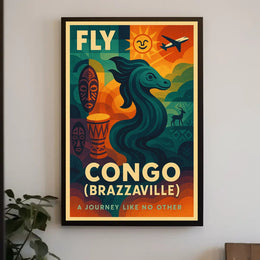 Brazzaville Adventure Travel Poster - Vibrant Cultural Exploration PosterGoat