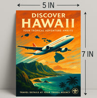 Discover Hawaii Travel Poster Art Print PosterGoat