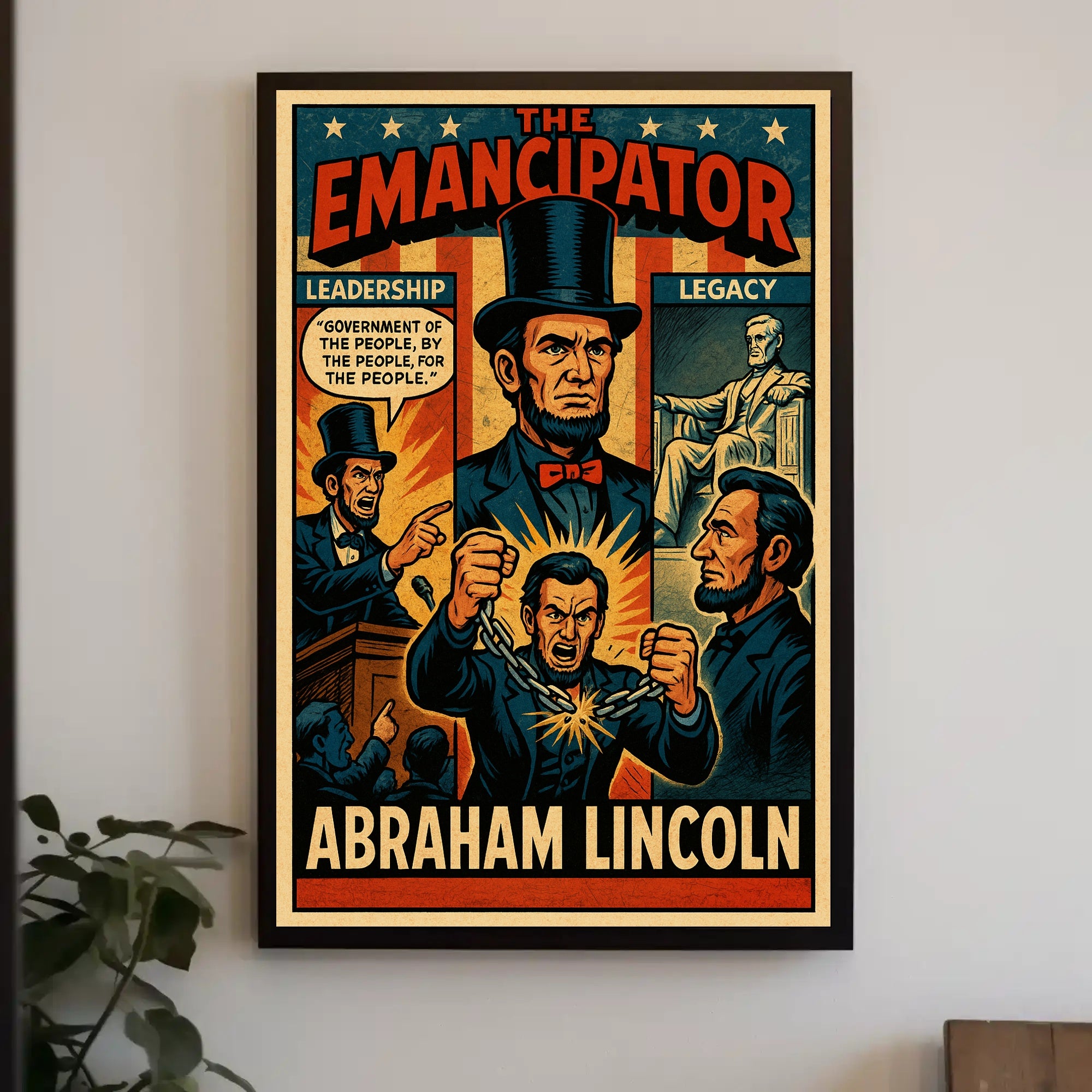 Abraham Lincoln The Emancipator Poster PosterGoat