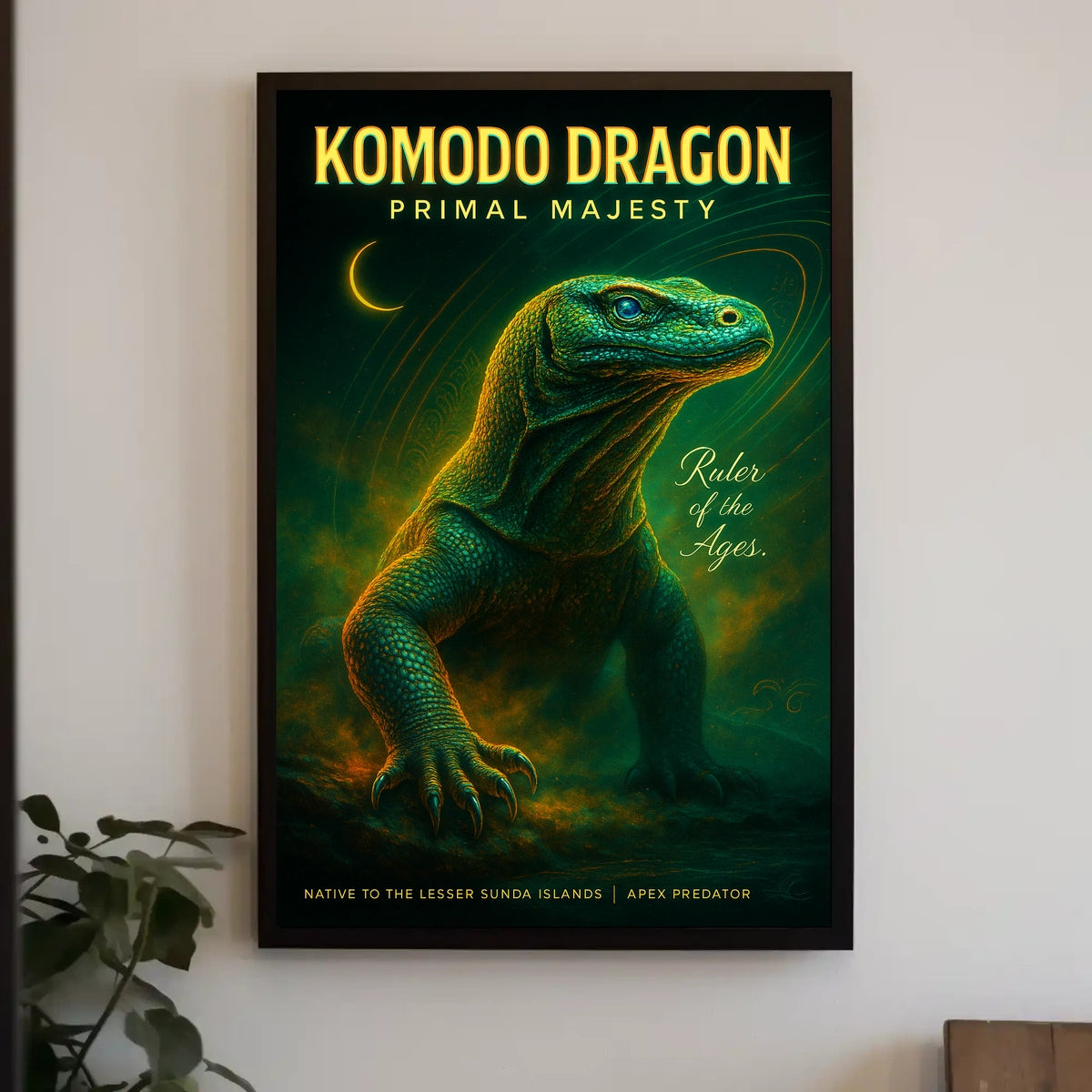 Komodo Dragon Primal Majesty Poster