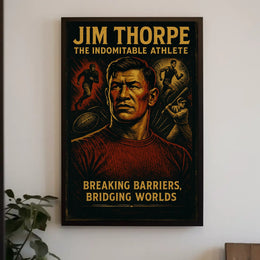 Jim Thorpe Legendary Athlete Poster