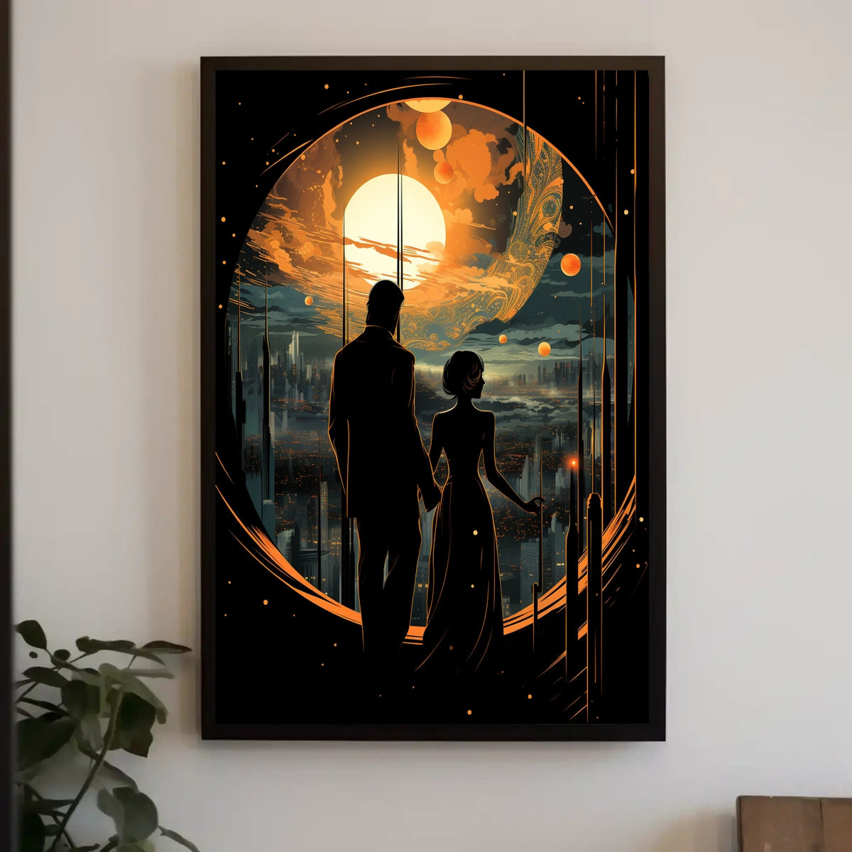 Celestial Cityscape Poster