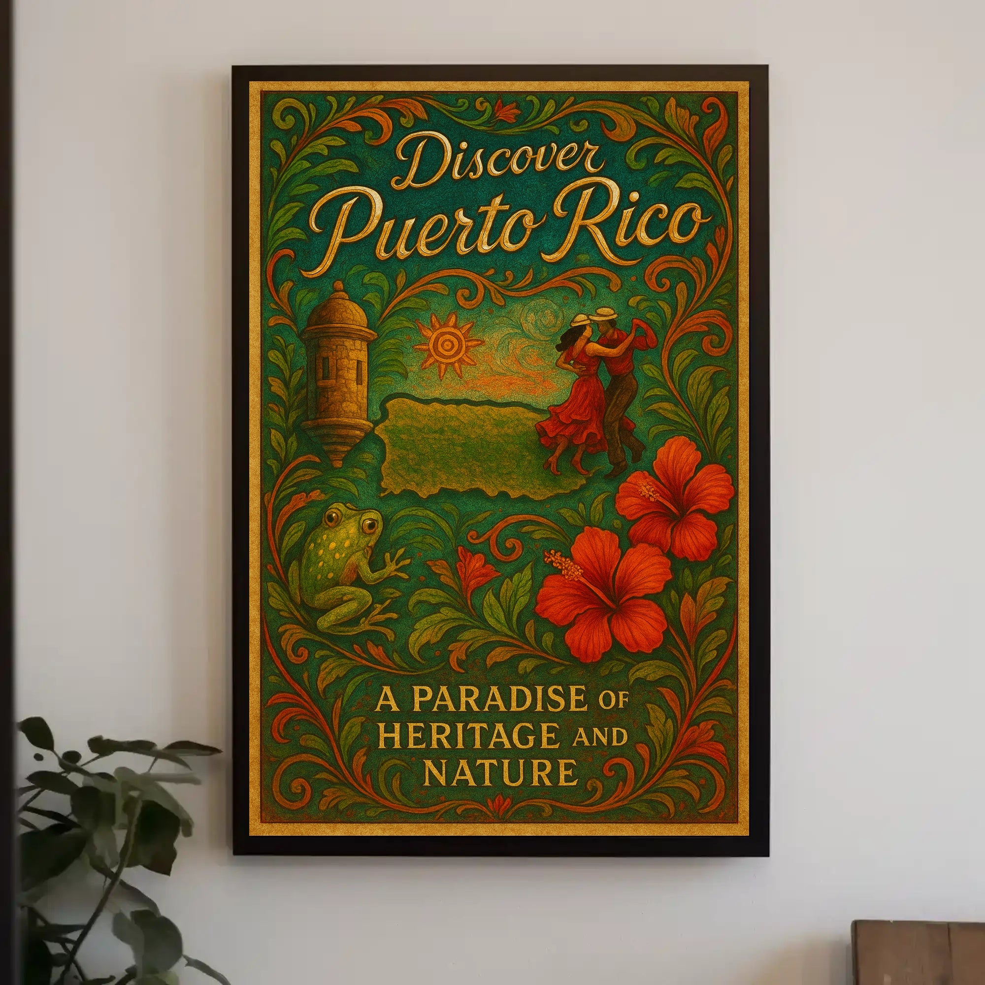 Discover Puerto Rico Vintage Poster Art PosterGoat