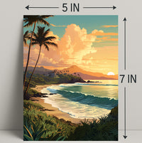 Tropical Sunset Serenity Poster