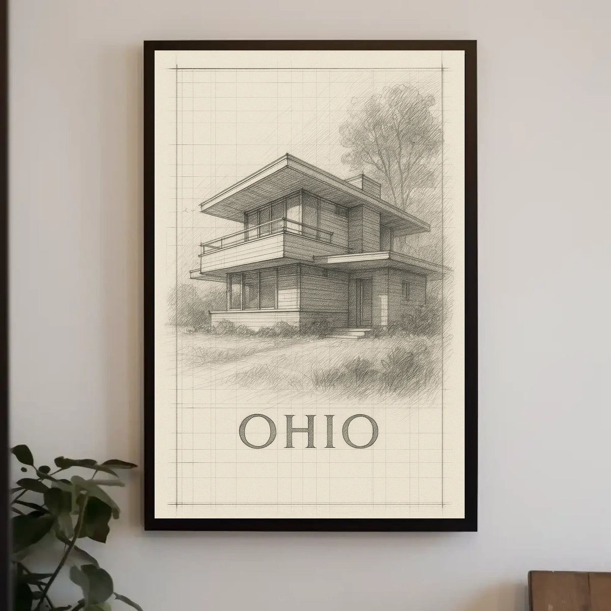 Ohio Architectural Sketch Poster
