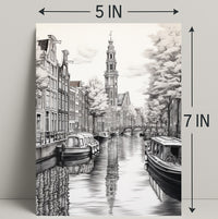 Amsterdam Canal Scene Poster