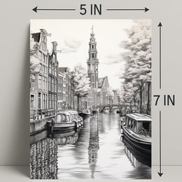 Amsterdam Canal Scene Poster